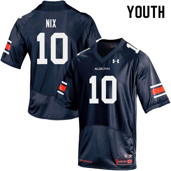 Auburn Tigers Youth Bo Nix #10 Navy Under Armour Stitched College 2019 NCAA Authentic Football Jersey NLA1474QJ